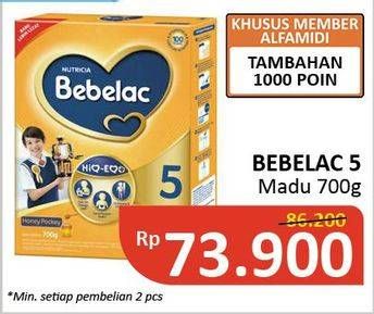 Promo Harga BEBELAC 5 Susu Pertumbuhan Madu 700 gr - Alfamidi