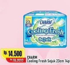 Promo Harga Charm Cooling Fresh Sejuk Wing 23cm 14 pcs - Alfamart