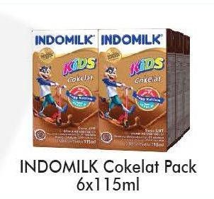 Promo Harga INDOMILK Susu UHT Kids Cokelat 115 ml - Alfamart