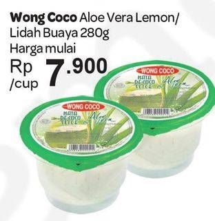 Promo Harga WONG COCO Nata De Coco Aloe Vera, Lemon, Lidah Buaya 280 gr - Carrefour
