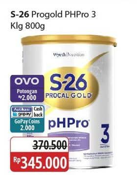 Promo Harga S26 Procal Gold Susu Pertumbuhan PHPRO 800 gr - Alfamidi