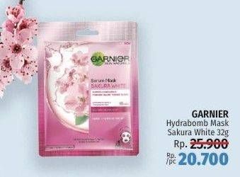 Promo Harga GARNIER Sakura White Waterglow Serum Mask  - LotteMart