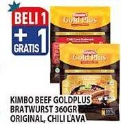 Promo Harga Kimbo Gold Plus Bratwurst Original, Chilli Lava 360 gr - Hypermart