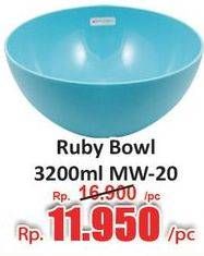 Promo Harga Lion Star Ruby Bowl MW-20 3200 ml - Hari Hari