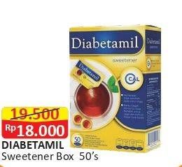 Promo Harga DIABETAMIL Sweetener per 50 sachet 1 gr - Alfamart