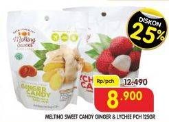 Promo Harga MELTING SWEET Candy Ginger, Lychee 125 gr - Superindo