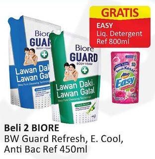 Promo Harga BIORE Guard Body Foam Active Antibacterial, Energetic Cool, Lively Refresh per 2 pouch 450 ml - Alfamart