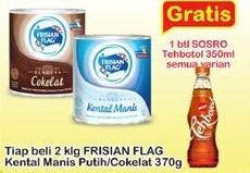 Promo Harga FRISIAN FLAG Susu Kental Manis Putih, Cokelat 370 gr - Indomaret