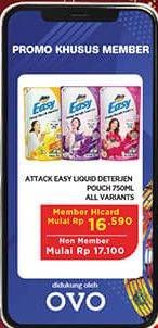 Promo Harga ATTACK Easy Detergent Liquid All Variants 750 ml - Hypermart