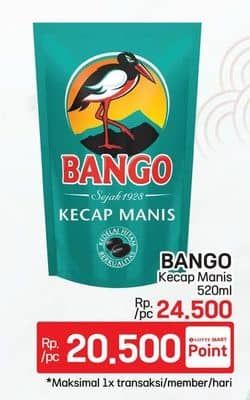 Promo Harga Bango Kecap Manis 520 ml - LotteMart