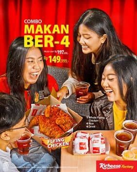 Promo Harga Combo Makan Ber-4  - Richeese Factory