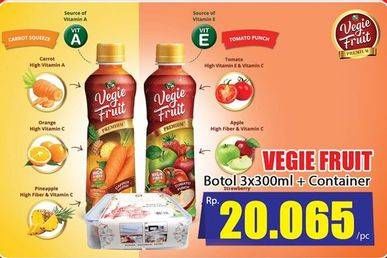 Promo Harga LOVE Vegie Fruit Special Pack per 3 botol 300 ml - Hari Hari