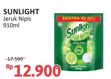 Promo Harga Sunlight Pencuci Piring Jeruk Nipis 100 910 ml - Alfamidi