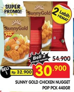 Promo Harga Sunny Gold Chicken Nugget Pop 440 gr - Superindo