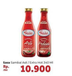 Promo Harga SASA Sambal Asli, Ekstra Pedas 340 ml - Carrefour