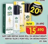 Promo Harga Safe Care Minyak Angin Aroma Therapy/Safe Care 3 Point Oil Telon Aromatherapy   - Superindo