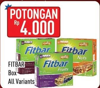 Promo Harga FITBAR Makanan Ringan Sehat All Variants  - Hypermart