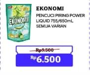 Promo Harga Ekonomi Pencuci Piring Power Liquid All Variants 650 ml - Indomaret