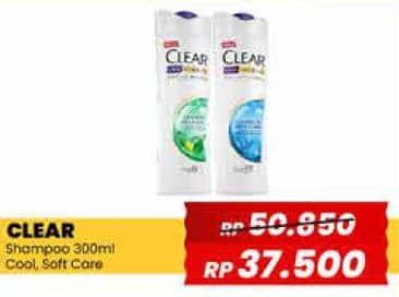 Promo Harga Clear Shampoo Ice Cool Menthol, Complete Soft Care 300 ml - Yogya