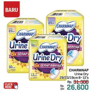 Promo Harga Charmnap Urine Dry Pembalut 19cm, 23cm, 29cm 8 pcs - LotteMart