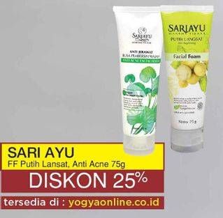 Promo Harga SARIAYU Facial Foam Anti Acne / Putih Langsat 75 gr - Yogya