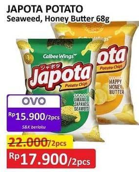 Promo Harga Japota Potato Chips Happy Honey Butter, Umami Japanese Seaweed 68 gr - Alfamart