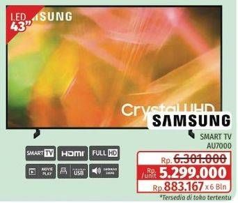 Promo Harga Samsung LED 43" UA43AU7000 UHD Smart  - Lotte Grosir