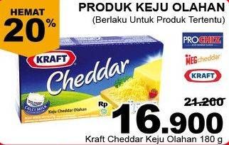Promo Harga KRAFT Cheese Cheddar 180 gr - Giant