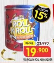 Promo Harga Iyes Roll N Roll Mini Wafer Roll per 6 pcs 25 gr - Superindo