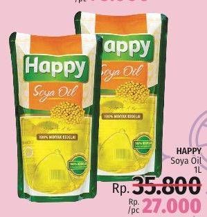 Promo Harga HAPPY Soya Oil 1000 ml - LotteMart