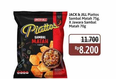Promo Harga Piattos Snack Kentang Sambal Matah, Jawara Sambal Bawang 70 gr - Alfamidi