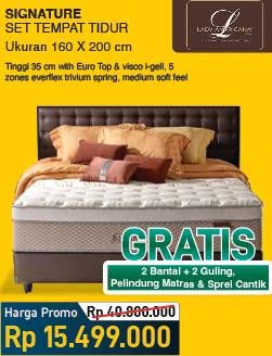 Promo Harga LADY AMERICANA Signature Bed Set Queen 160x200cm  - COURTS