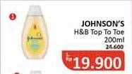 Promo Harga JOHNSONS Baby Wash Top To Toe 200 ml - Alfamidi