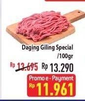 Promo Harga Daging Giling Sapi Spesial per 100 gr - Hypermart