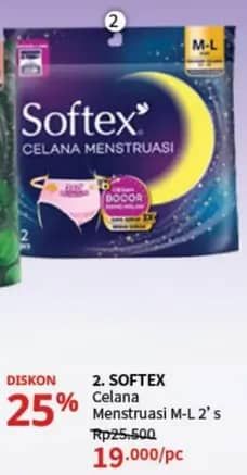 Promo Harga Softex Celana Menstruasi All Size 2 pcs - Guardian