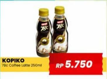 Promo Harga Kopiko 78C Drink Coffee Latte 240 ml - Yogya