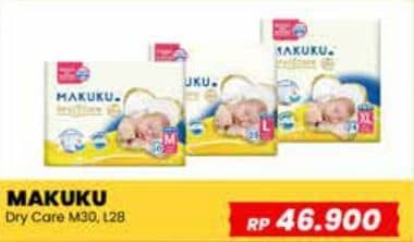 Promo Harga Makuku Dry & Care Celana M30, L28 28 pcs - Yogya