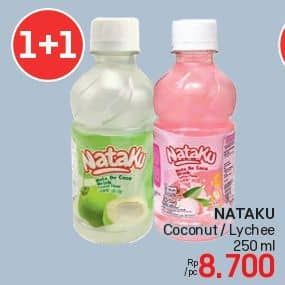 Promo Harga Nataku Nata De Coco Drink Coconut, Lychee 250 ml - LotteMart