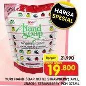 Promo Harga YURI Hand Soap Strawberry, Apple, Lemon 375 ml - Superindo