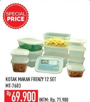 Promo Harga FRENZY Kotak Makan MT-7603 per 12 pcs - Hypermart