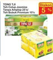 Promo Harga TONG TJI Teh Jasmine 25s / Teh Bubuk 10s  - Indomaret