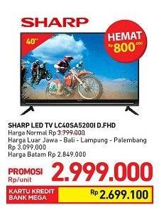 Promo Harga SHARP LC-40SA5200i LED TV 40"  - Carrefour