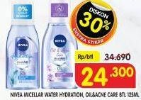Promo Harga Nivea MicellAir Skin Breathe Micellar Water Hydration, Oil Acne Care 125 ml - Superindo