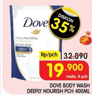 Promo Harga Dove Body Wash Deeply Nourishing 400 ml - Superindo