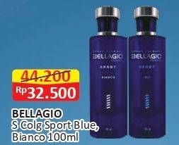 Promo Harga Bellagio Sport Spray Cologne Blu, Bianco 100 ml - Alfamart