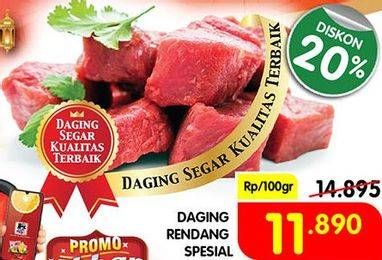 Promo Harga Daging Rendang Sapi Spesial per 100 gr - Superindo