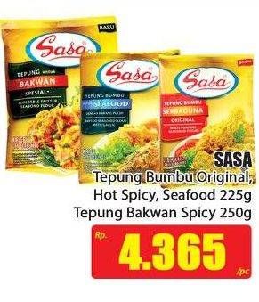 Promo Harga Sasa Tepung Bumbu Original, Hot Spicy, Seafood 225 gr - Hari Hari