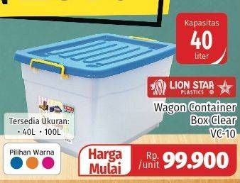 Promo Harga LION STAR Wagon Container VC-10 40 ltr - Lotte Grosir