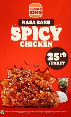 Promo Harga Burger King Spicy Chicken  - Burger King