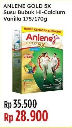 Promo Harga Anlene Gold Plus 5x Hi-Calcium Vanila 175 gr - Indomaret